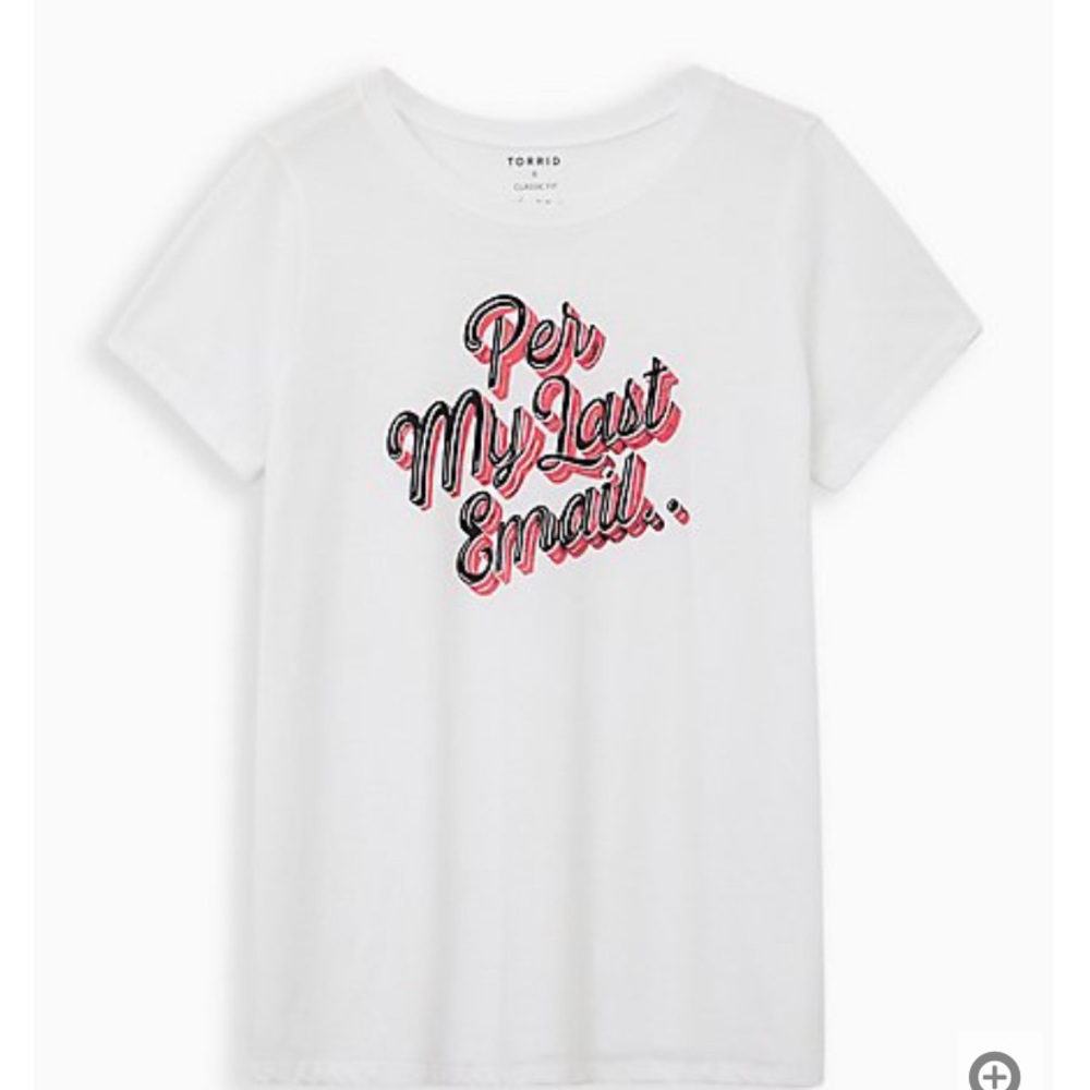 Torrid EVERYDAY GRAPHIC TEE JERSEY PER MY LAST EMAIL SIZE 2X NWT
